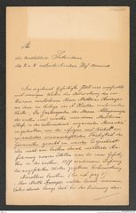 k.k. naturhistorisches Hofmuseum, Intendanzakten 1885-1896 (Hauer), Aktenzahl Z.70.b/1891, Seite 1